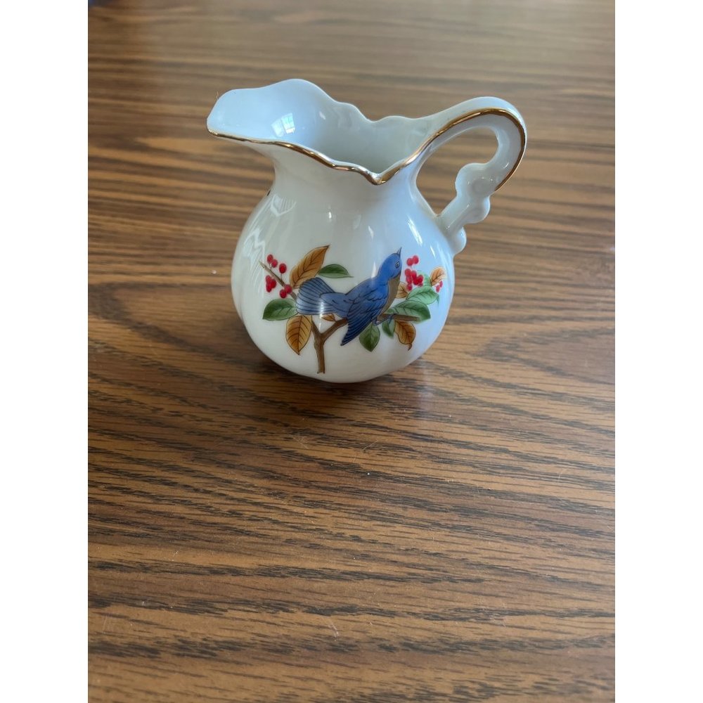 Lefton made in Japan small pitcher with blue birds
